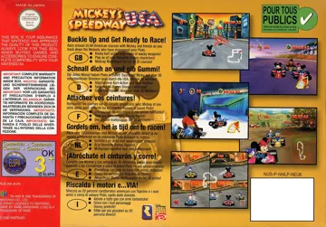 Mickey's Speedway USA (Europe) (En,Fr,De,Es,It) box cover back